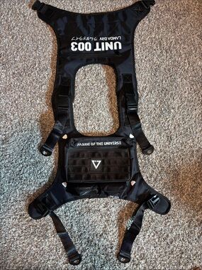 Fabric of the universe UNIT 003 tech wear Black Tactical Chest Rig Vest